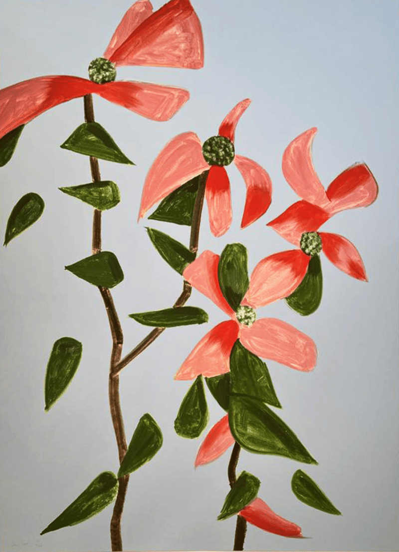 Alex Katz – Red Dogwood 2 from The Flowers Portfolio, 2021 – Impression sur papier Archival Alex Katz – Red Dogwood 2 from The Flowers Portfolio, 2021 – Impression sur papier Archival