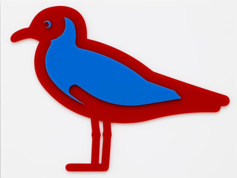 Julian Opie – Black Headed Gull (from Small Birds), 2020 – Mixed média