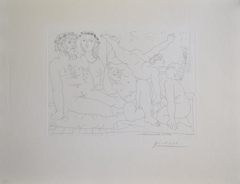 Pablo Picasso – Famille de Saltimbanques (B163 Vollard), 1933-1939 – Etching