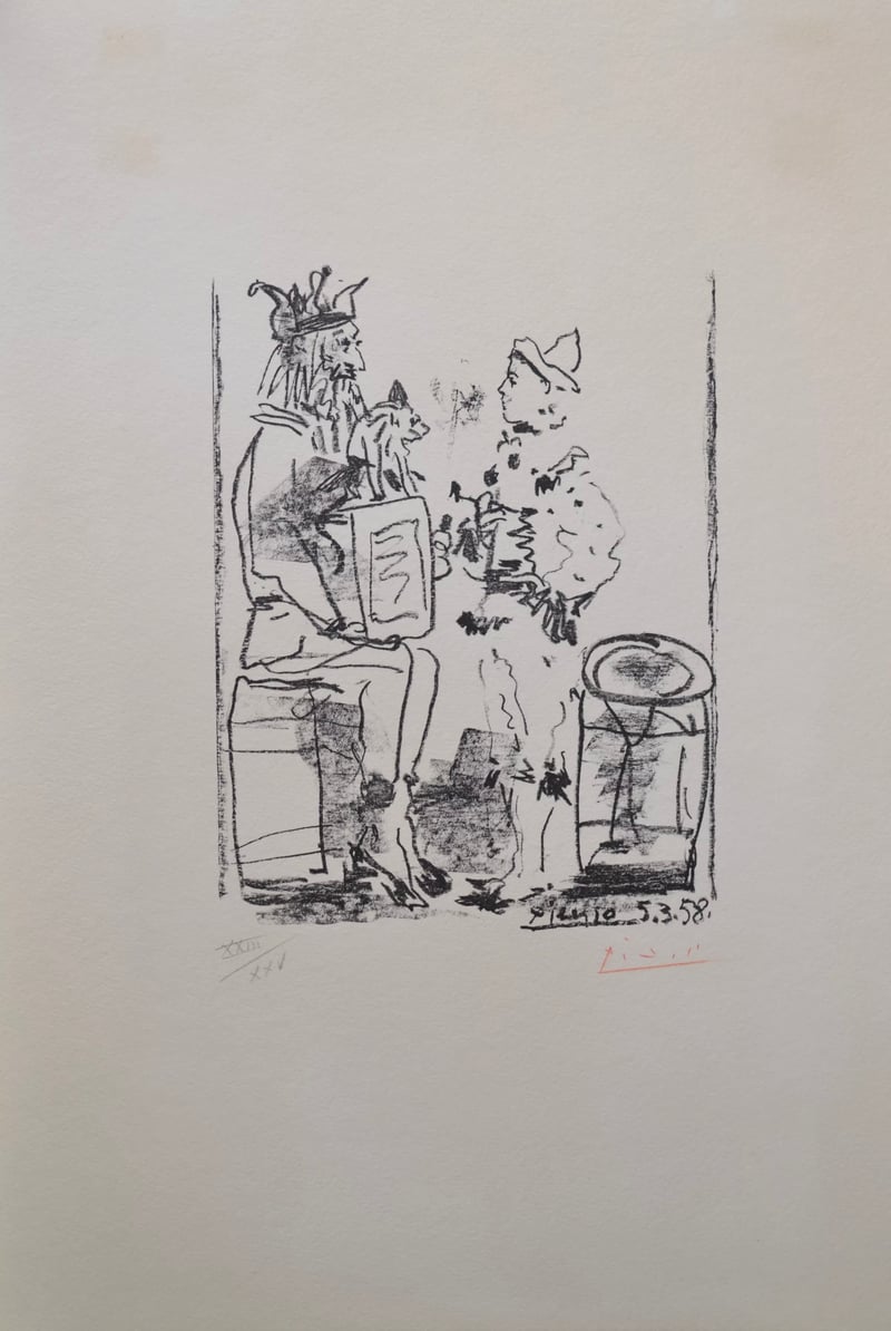Pablo Picasso – Les Saltmbanque (B855), 1958 – Litografía Pablo Picasso – Les Saltmbanque (B855), 1958 – Litografía