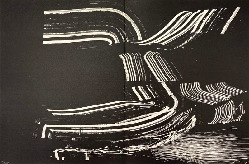 Hans Hartung – Lithograph XII from Farandole, 1971 – Lithograph
