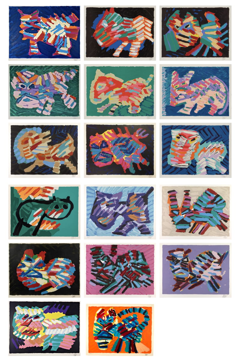 Karel Appel – Cats, 1979 – Lithograph