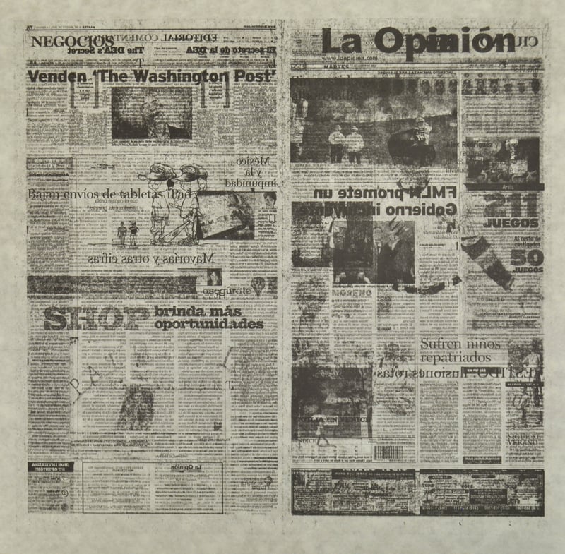 Jacob Kassay – Untitled 1/8 (La Opinión), 2013 – Lithografie