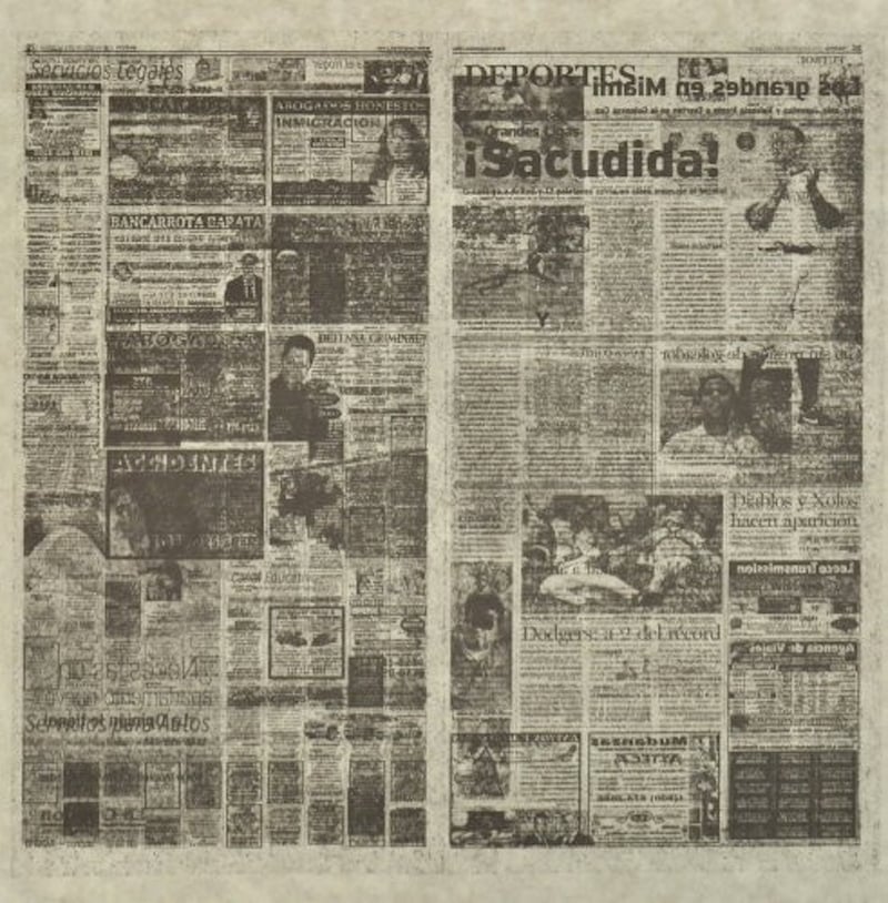 Jacob Kassay – Untitled 3/8 (La Opinión), 2013 – Lithografie Jacob Kassay – Untitled 3/8 (La Opinión), 2013 – Lithografie