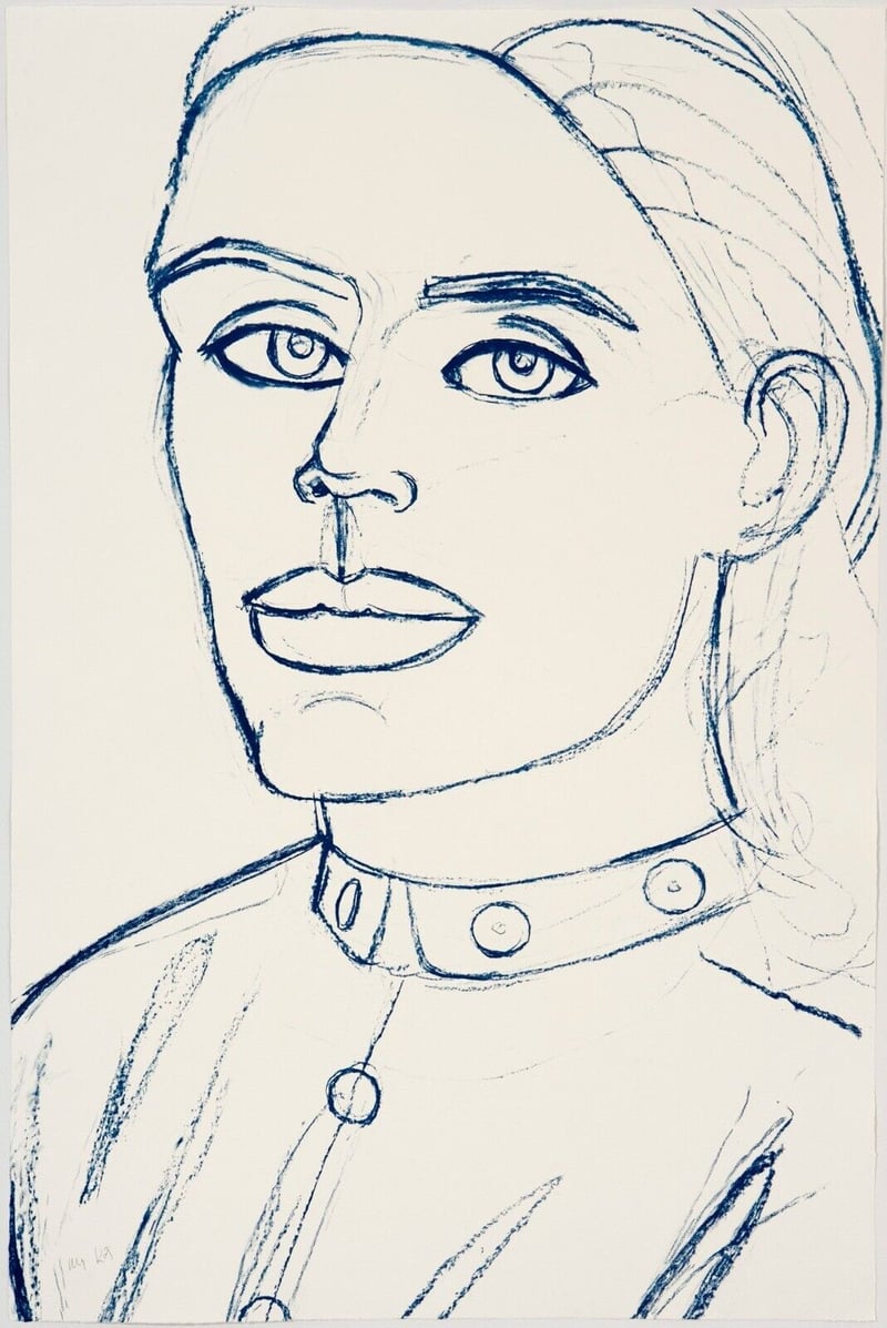 Alex Katz – Kate, 2006 – Cyanotype Alex Katz – Kate, 2006 – Cyanotype