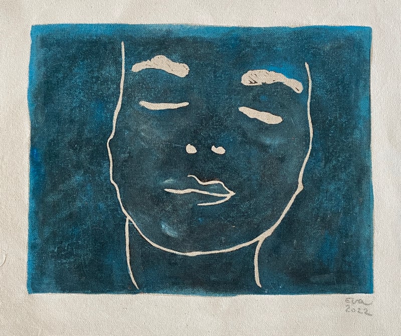 Eva Claessens – Petit Câlin II, 2023 – Linolschnitt