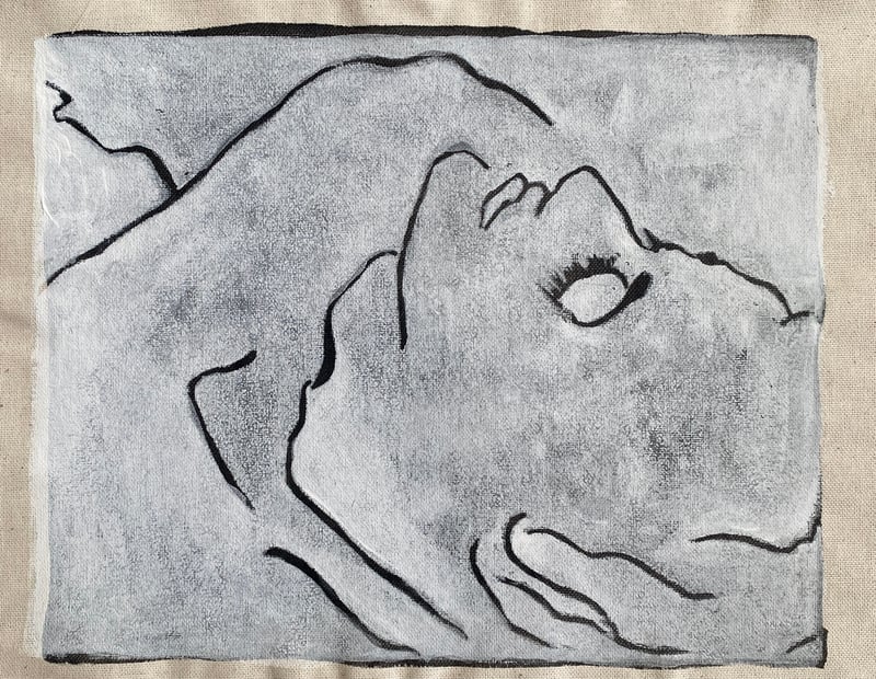 Eva Claessens – Petit Câlin V, 2023 – Linocut