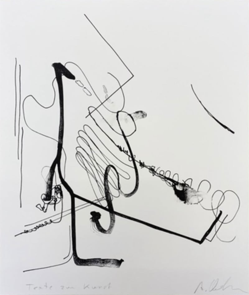 Albert Oehlen – Meditation on bureaucratic tendencies at TZK, 2020 – Lithografie