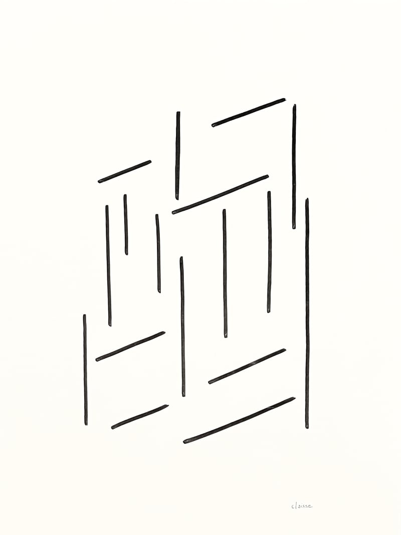 Geneviève Claisse – Lignes, 2000 – Acryl auf Leinwand