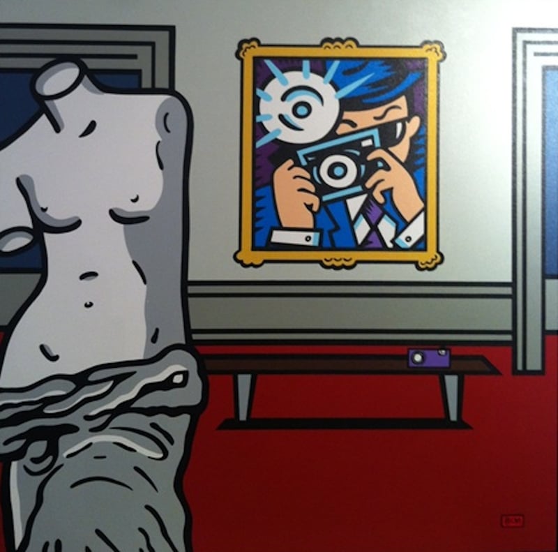Burton Morris – Museum Interior - Venus, 2010 – Acrílico Sobre Lienzo