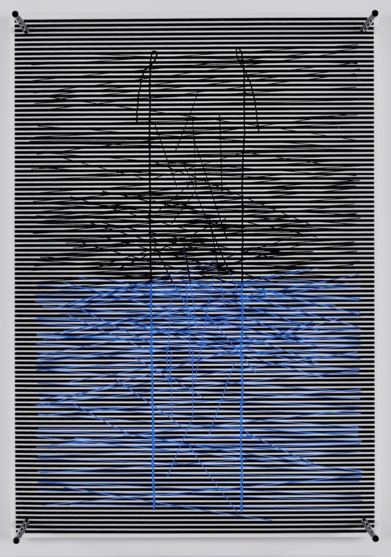 Rafael Jesus Soto – La Escalera Azul, 1979 – Mischtechnik