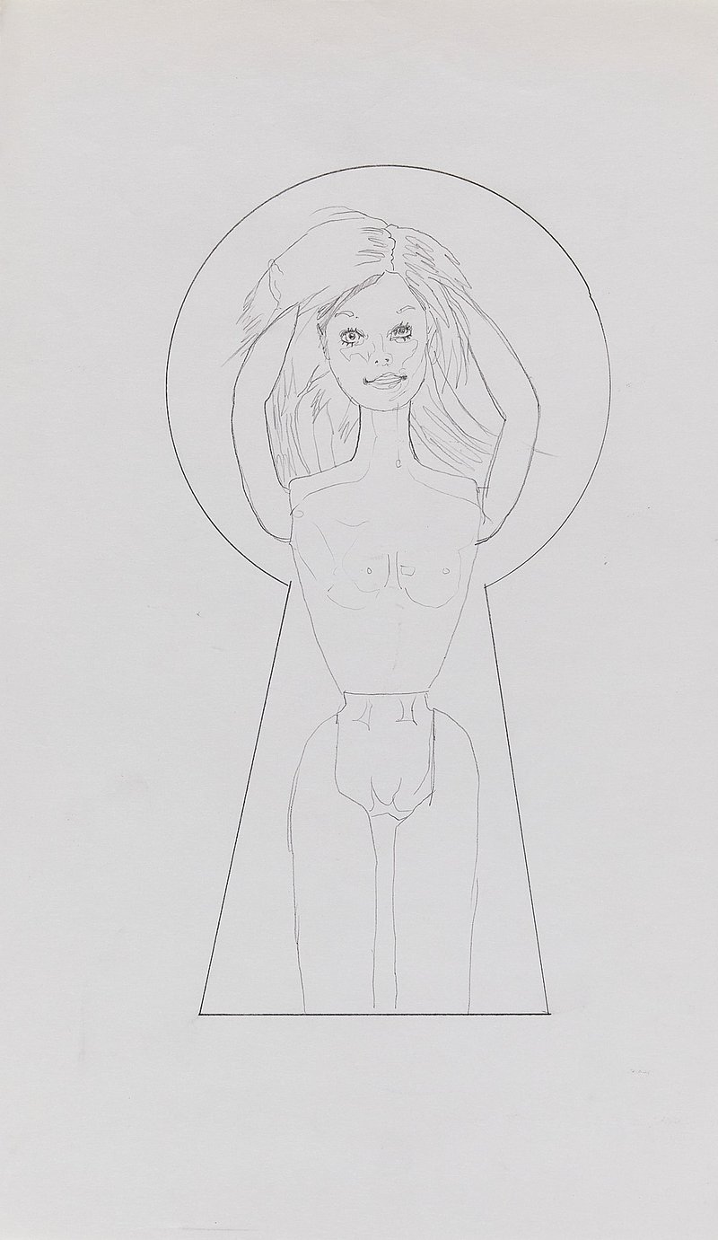 Mel Ramos – Peek a Boo Barbie, 1995 – Bleistift Mel Ramos – Peek a Boo Barbie, 1995 – Bleistift