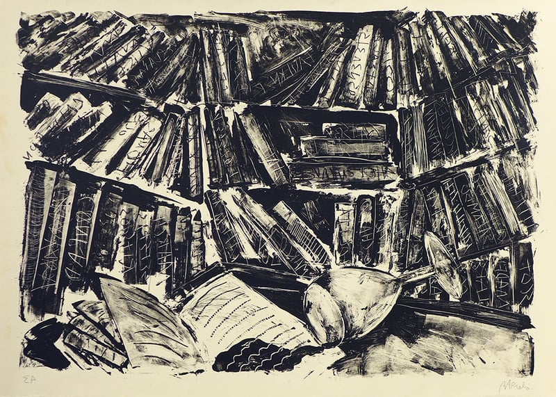 Miquel Barceló – La bibliothèque, 1984 – Lithografie