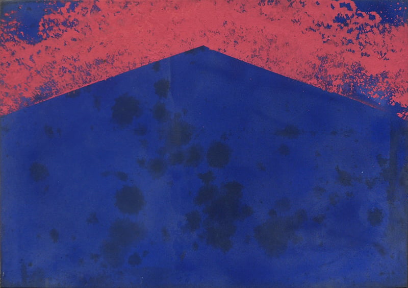 Alfons Borrell – Untitled (Crimson Edge and Indigo Field), 2000 – Mixed Media