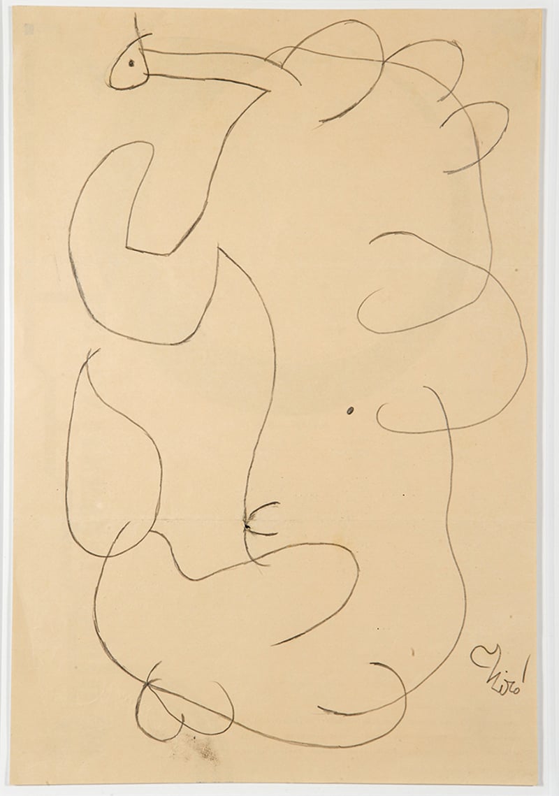 Joan Miró – Personnage, 1980 – Crayon Joan Miró – Personnage, 1980 – Crayon
