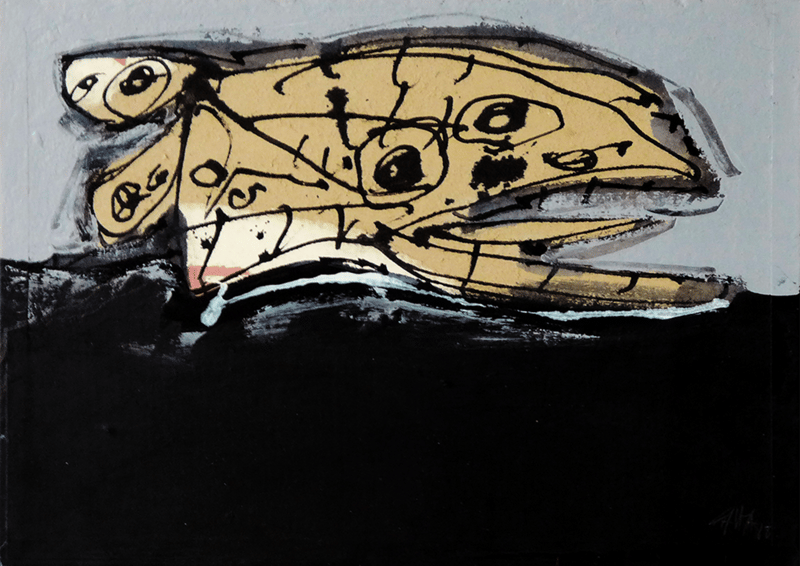 Antonio Saura – El perro de Goya II, 1988 – Mischtechnik Antonio Saura – El perro de Goya II, 1988 – Mischtechnik