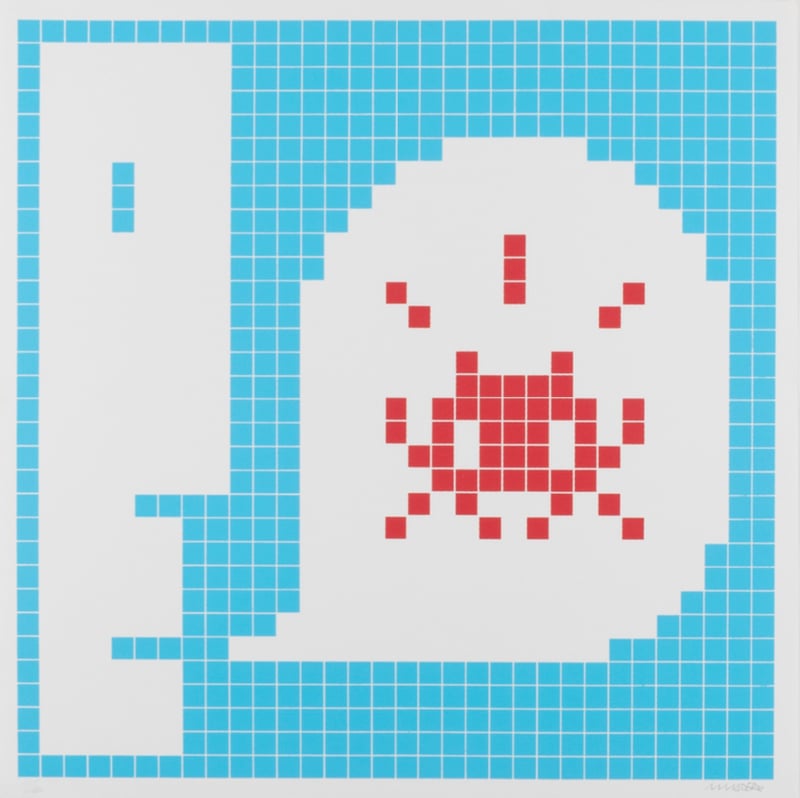 Invader – Alert Special (Blue), 2021 – Screen-print Invader – Alert Special (Blue), 2021 – Screen-print