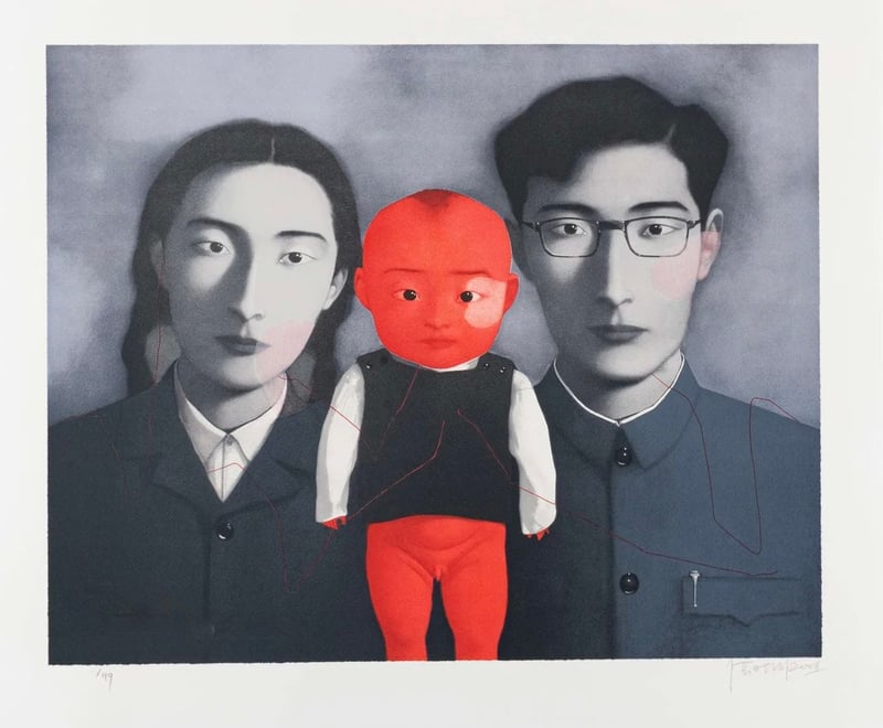 Zhang Xiaogang – Big Family No.1 (from Bloodline portfolio), 2006 – Lithograph