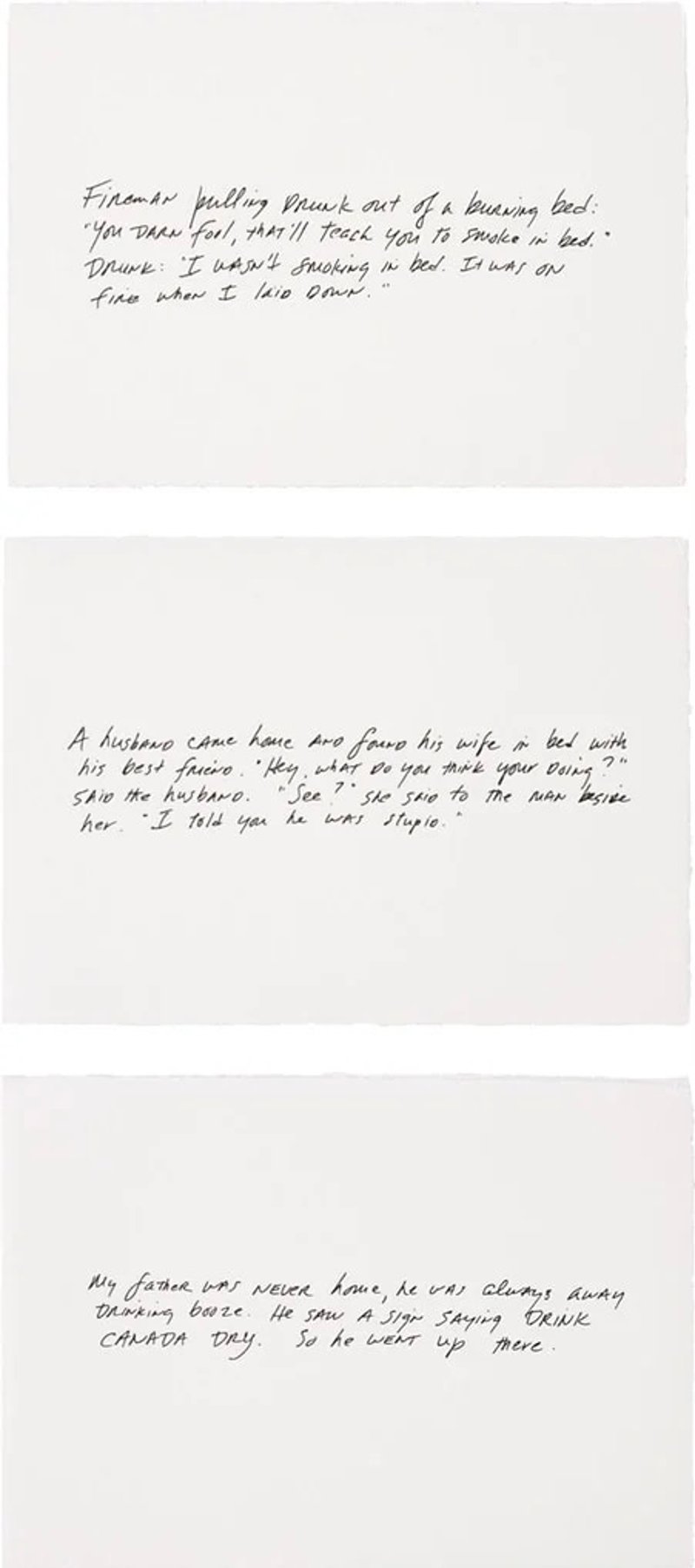 Richard Prince – The Greeting Card Jokes (complete set of 3), 2011 – Mischtechnik Richard Prince – The Greeting Card Jokes (complete set of 3), 2011 – Mischtechnik