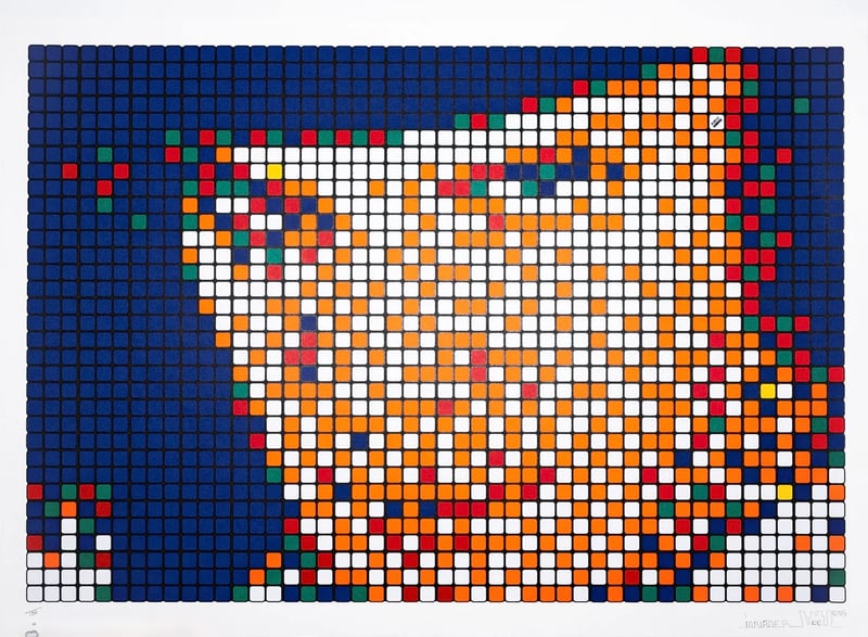 Invader – Rubik Kubrick I - Clockwork Orange (Alex), 2006 – Sérigraphie (Screen-print) Invader – Rubik Kubrick I - Clockwork Orange (Alex), 2006 – Sérigraphie (Screen-print)