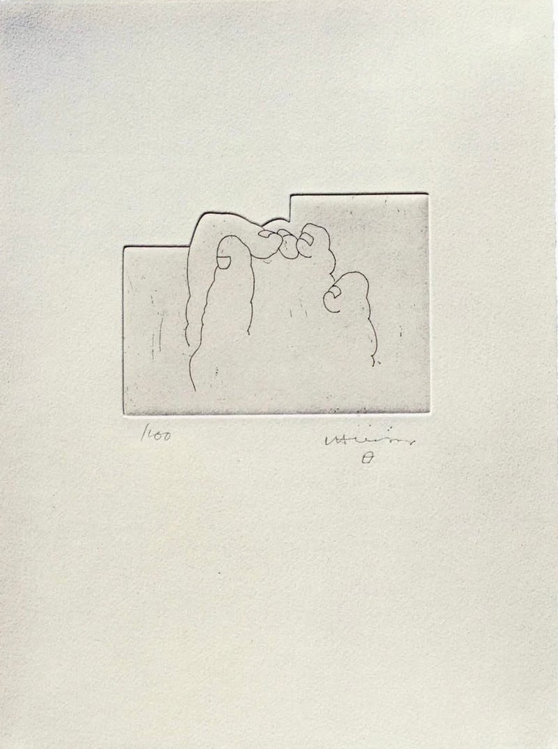 Eduardo Chillida – Literature or Life (Esku XXXV, Hebrew version), 1997 – Gravure Eduardo Chillida – Literature or Life (Esku XXXV, Hebrew version), 1997 – Gravure