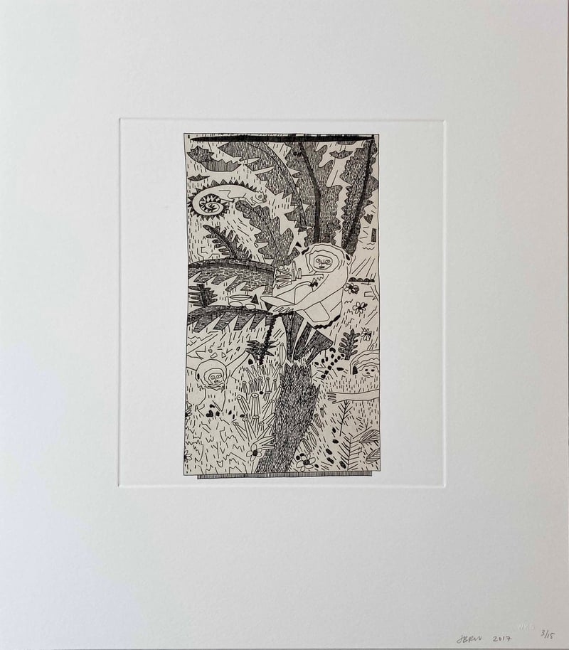 Jonas Wood – Untitled (4) from 8 Pots, 2017 – Gravure