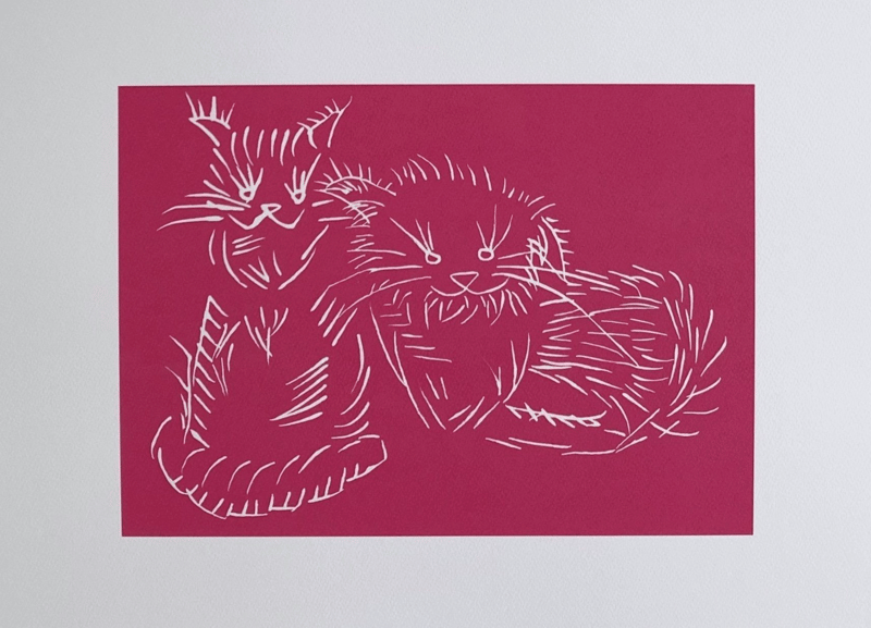 Weiwei Ai – Cats (Pink), 2022 – Screen-print Weiwei Ai – Cats (Pink), 2022 – Screen-print