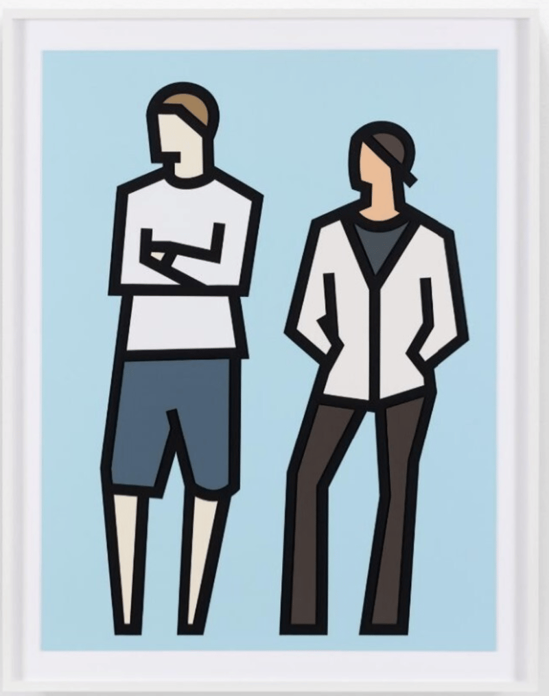 Julian Opie – Tom and Imogen, 2024 – Mixed média