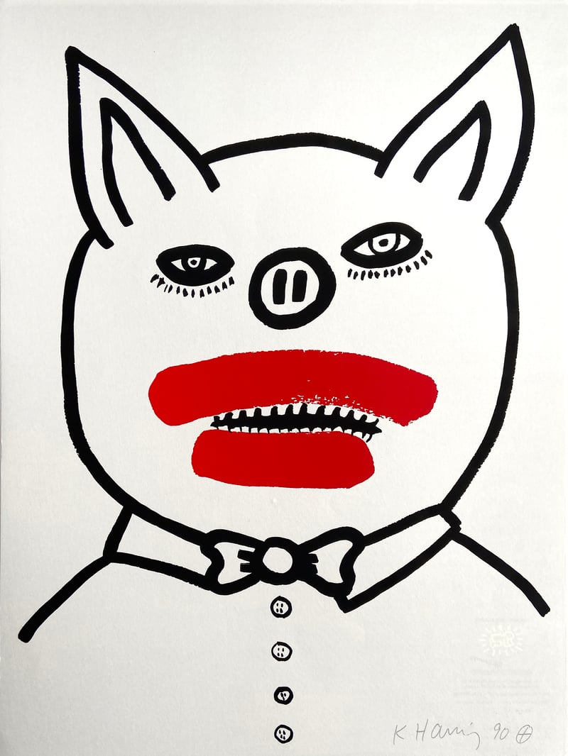 Keith Haring – Story of Red and Blue #3, 1989 – Lithograph