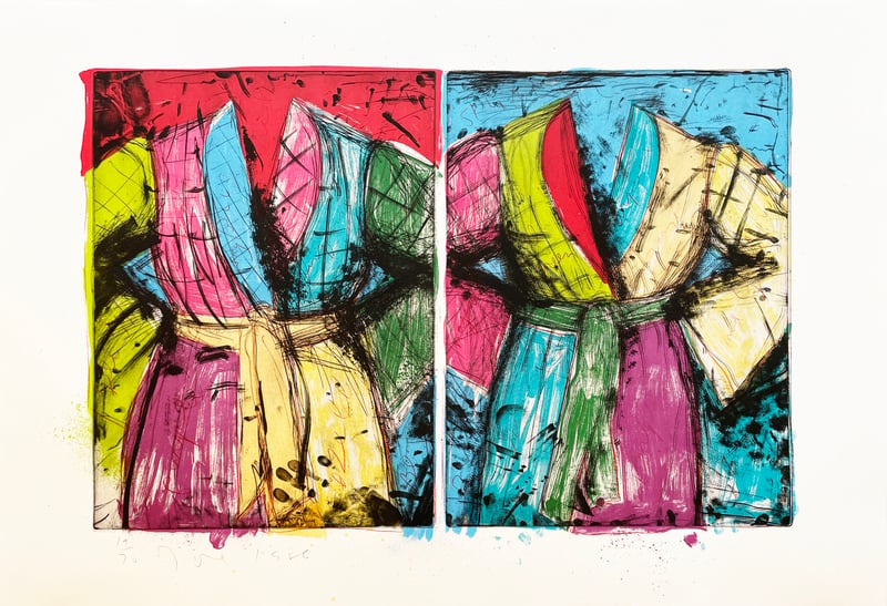Jim Dine – Two Florida Bathrobes, 1986 – Mischtechnik