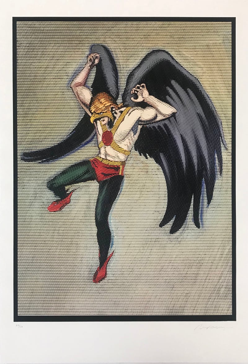 Mel Ramos – Hawkman, 2015 – Xilografía Mel Ramos – Hawkman, 2015 – Xilografía