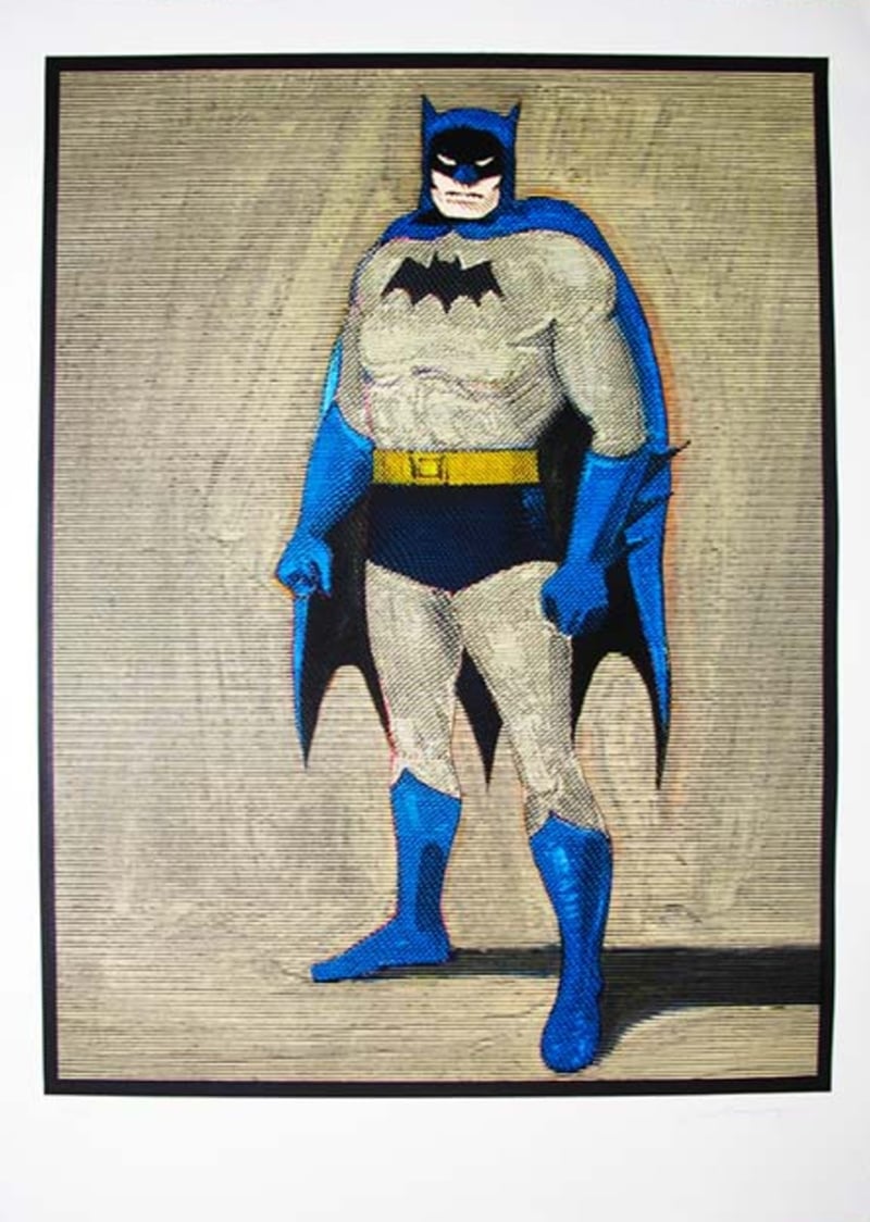 Mel Ramos – Batman, 2014 – Houtsnede Mel Ramos – Batman, 2014 – Houtsnede