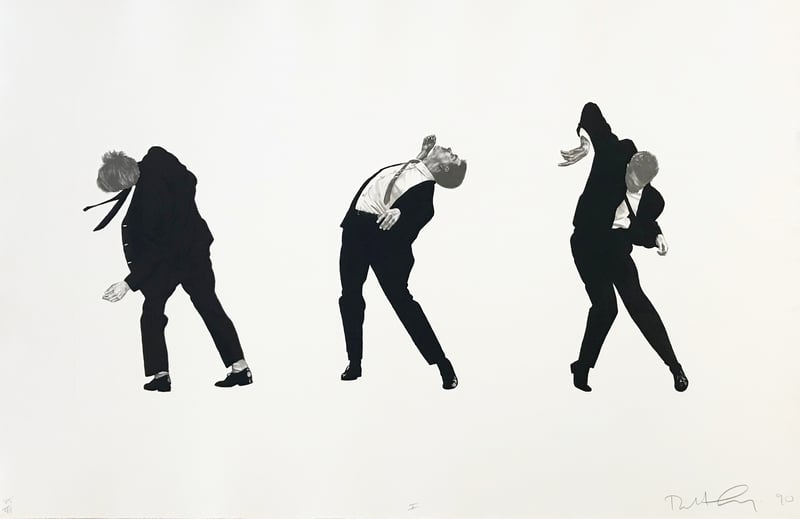 Robert Longo – Men in the Cities, Tokyo, Seibu Department Stores, Ltd. I (3 Men), 1990 – Lithographie Robert Longo – Men in the Cities, Tokyo, Seibu Department Stores, Ltd. I (3 Men), 1990 – Lithographie