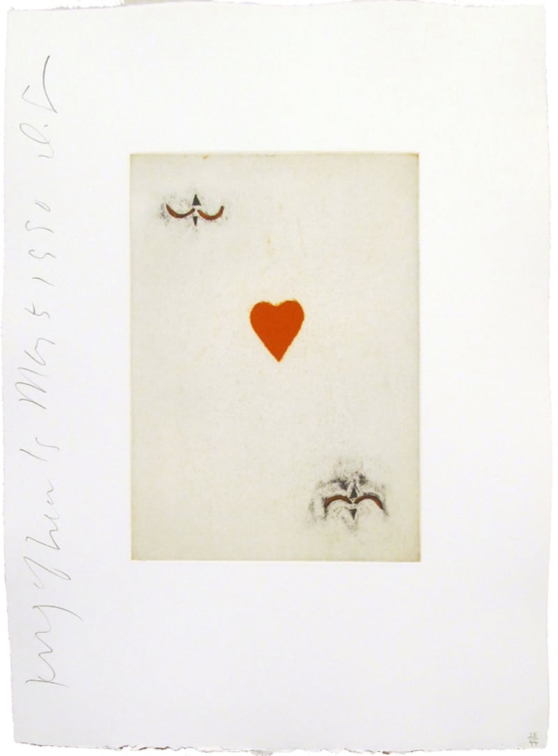 Donald Sultan – Playing Cards (King of Hearts), 1990 – Aquatinte