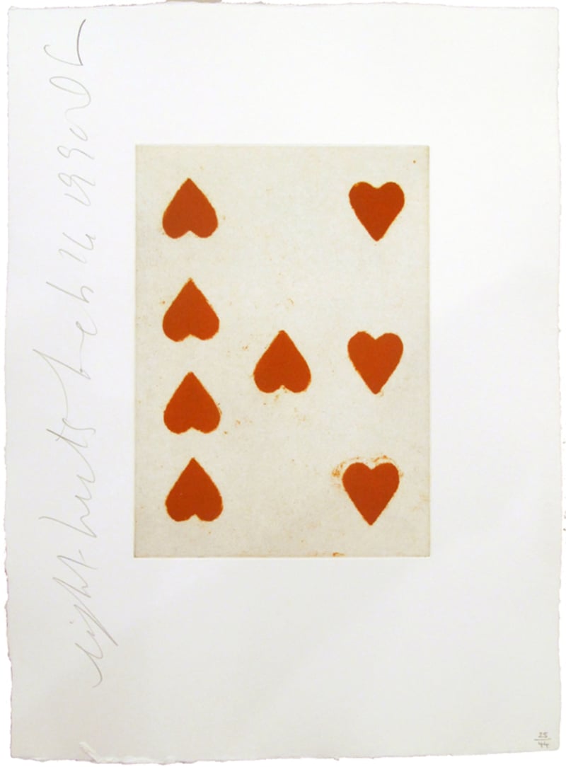 Donald Sultan – Playing Cards (Eight of Hearts), 1990 – Aquatinte