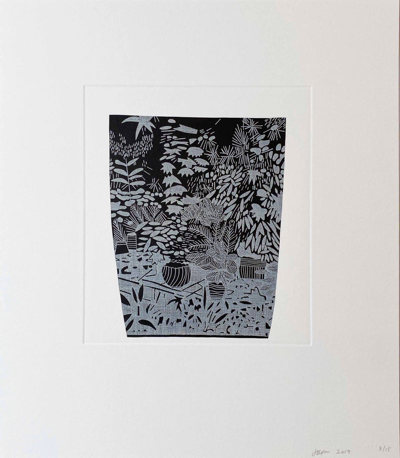 Jonas Wood – Untitled (8) from 8 Pots, 2017 – Ets