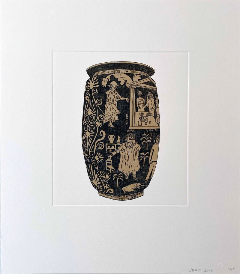 Jonas Wood – Untitled (7) from 8 Pots, 2017 – Etching