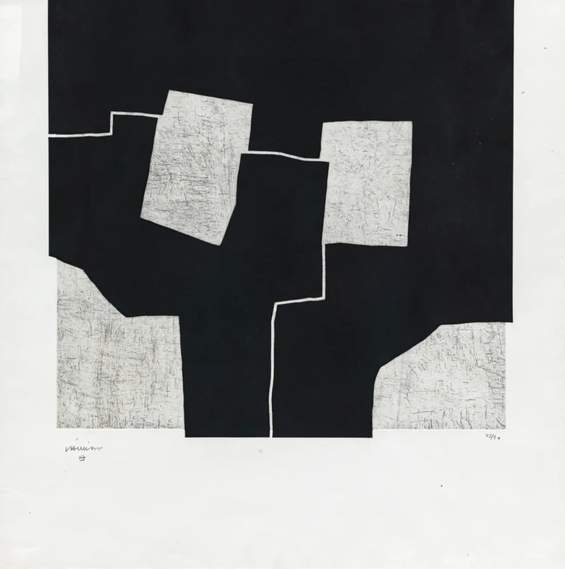 Eduardo Chillida – Urrutiko, 1972 – Grabado Aguatinta Eduardo Chillida – Urrutiko, 1972 – Grabado Aguatinta