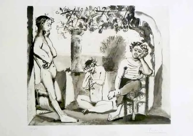 Pablo Picasso – Bacchanale, 1955 – Etching and Aquatint Pablo Picasso – Bacchanale, 1955 – Etching and Aquatint
