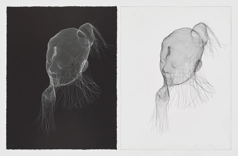 Jaume Plensa – Wilsis in black and white, 2022 – Lithografie Jaume Plensa – Wilsis in black and white, 2022 – Lithografie