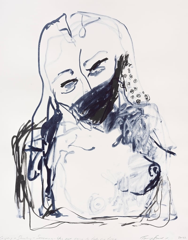 Tracey Emin – Crying – Shouting – Screaming – Was Not going to help me Live, 2022 – Lithographie