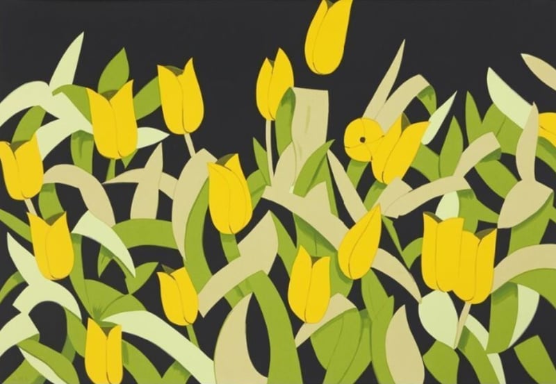 Alex Katz – Yellow Tulips, 2014 – Siebdruck