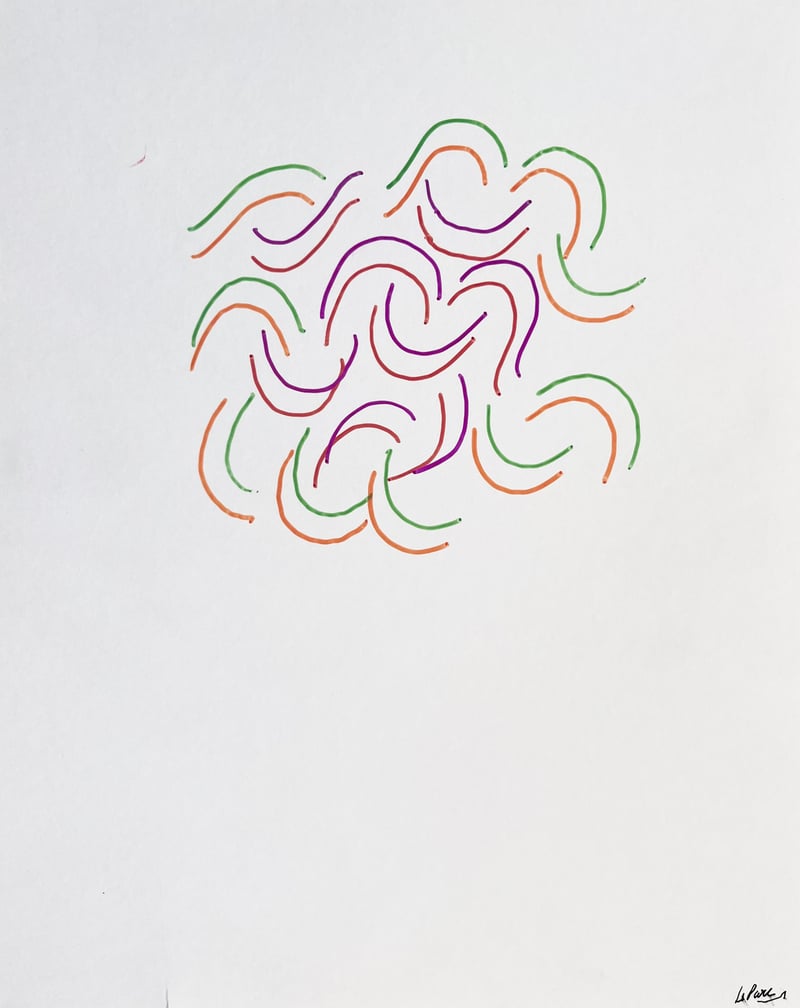 Julio Le Parc – Dessin Infinie 22, 2022 – Marqueur