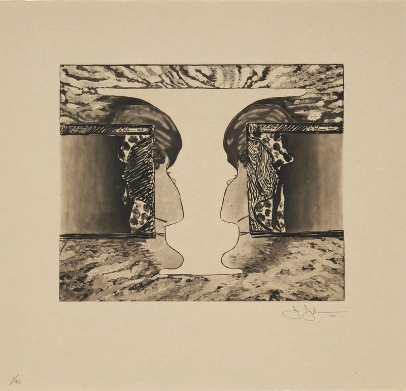Jasper Johns – Valentine, 2010 – Gravure à l'eau-forte Jasper Johns – Valentine, 2010 – Gravure à l'eau-forte