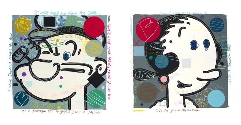 David Spiller – Popeye & Olive, 2021 – Silkscreen
