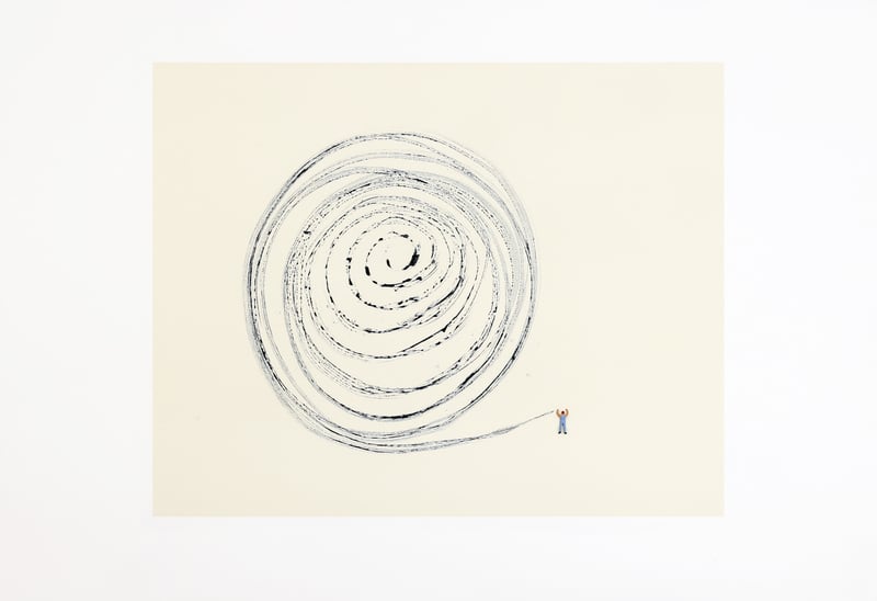 Liliana Porter – La espiral, 2024 – Collage
