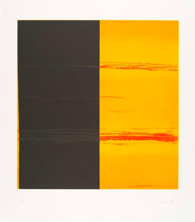 Callum Innes – Lamp Black Yellow Gold, 2024 – Ets en Aquatint