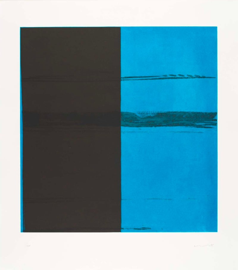 Callum Innes – Lamp Black Cobalt Blue, 2024 – Ets en Aquatint