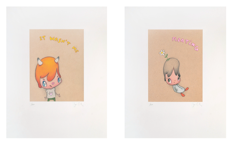 Javier Calleja – It wasn't me & Floating (Diptych), 2024 – Etching
