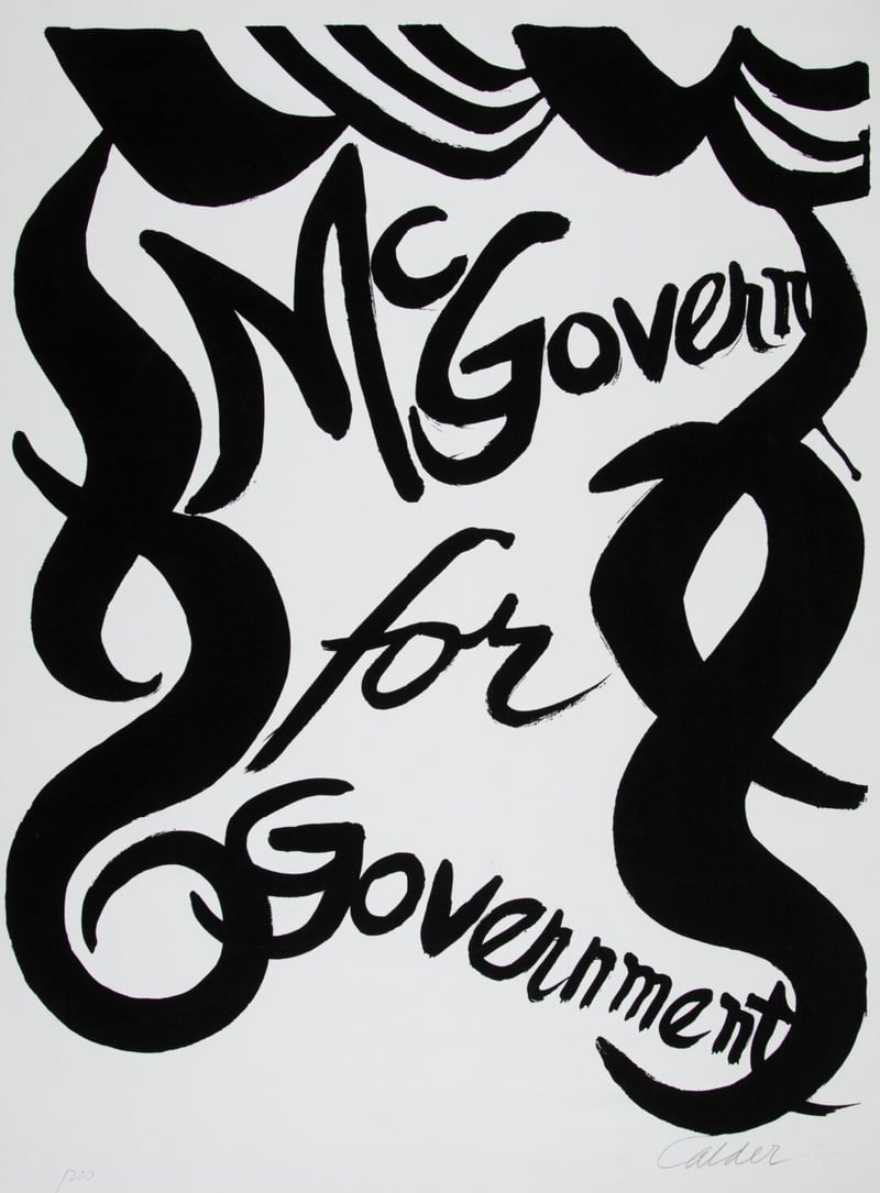 Alexander Calder – McGovern for Government, 1974 – Lithograph